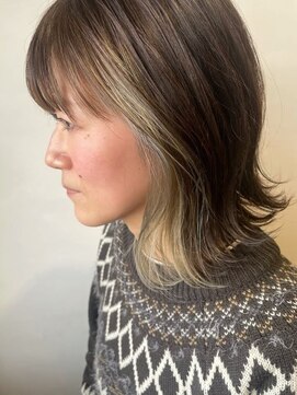 レセ 南柏店(Laissez) お洒落ハイライト/イヤリングカラー/透明感/小顔レイヤーボブ