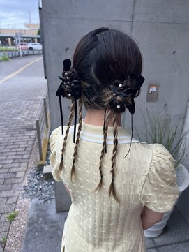 オーガニック ライフ 若葉 鶴ヶ島(organic+life) 夏色ライブヘアセット!推しカラー/リボン編み込み/イベント