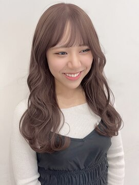 ビューシンサイバシ(VIEW SHINSAIBASHI) ハイトーンロングレイヤーコーラルピンク前髪イメチェン10代20代