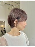 別府ショートボブ顔まわりレイヤーカット髪質改善カラー30代