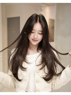 ジュノヘアージャパン 表参道(JUNO HAIR JAPAN) 韓国ヘア 羽エクステ ココアベージュ 髪質改善 レイヤーカット