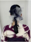 a27成人式ヘアセット振袖ヘアアレンジ袴着付け