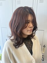 ラーム 宇部高校前店(rame) レイヤースタイル、髪質改善、ピンクカラー