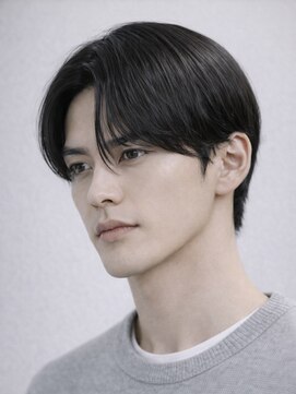 Hale hair salonメンズサロン/メンズカット/メンズパーマ/髪質改善/たまプラーザ Haleメンズ刈り上げセンターパートニュアンスパーマたまプラーザ