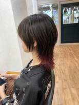 エルメ バイ アンフィー(Elme by anphi)&nbsp;【Elme 野呂】オリーブグレージュ×インナーレッド