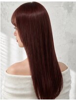 ルノヘアー(Lunohair)&nbsp;韓国風くびれヘア×ワインレッドカラー小顔×秋カラー