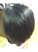 大人女性の髪質改善ナチュラルブラックベーシックボブ
