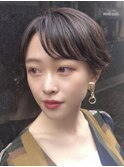 前髪あり丸みショート
