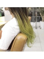 デコヘアーフラッペ(DECO HAIR frappe) イエローのグラデーションカラー