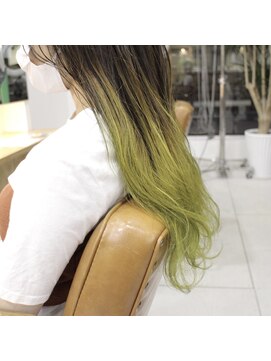 デコヘアーフラッペ(DECO HAIR frappe) イエローのグラデーションカラー