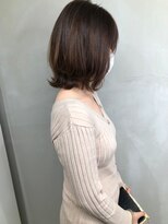 ジーナ 船橋(Zina)&nbsp;オトナ女子ツヤ髪アッシュカラーふんわりミディシースルーバング