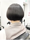 #ハッシュカット#グレージュ#デザインカラー#ツートンカラー黒髪