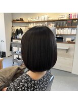 アンクル(ancre)&nbsp;艶髪ストレート×ボブ×黒髪×髪質改善【広島】【横川】