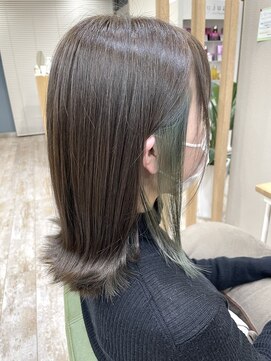 ジプソ(Gypso Hair salon) 【 イヤリングカラー × オリーブグレージュ 】