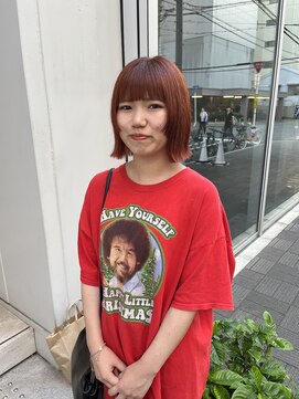 カフ(CAF) CAF FUKO オレンジブラウン/暖色系/ウルフボブ/大阪/心斎橋