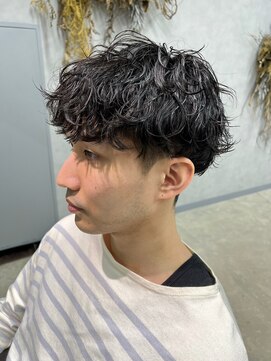 リット×ベリエ(Lit.×belier) 波巻きスパイラルパーマメンズマッシュツーブロックメンズパーマ