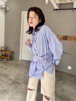 似合わせカット× グレージュカラー デザインカラー
