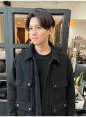 ナチュラルセンターパート メンズカット メンズショート メンズ