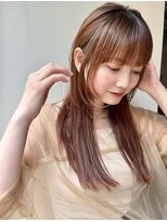 ロングレイヤー　レイヤーカット　フェイスレイヤー