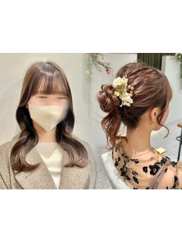 [韓国風コテ巻き￥2200]特別な日は勿論、デイリー使いにも大人気☆ちょっとしたディナーや女子会の前に！