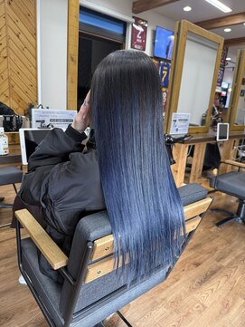 ルッカヘアガーデン バイ ラッシュゴールド(RUCCA HAIR GARDEN by LUSH GOLD) ネイビーバレイヤージュ