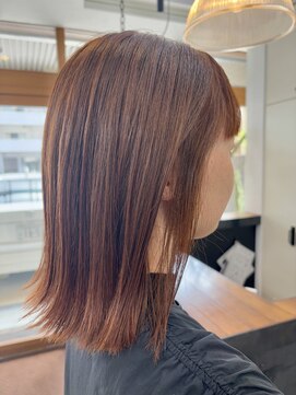 トンネルヘアー(Tunnel hair) 切りっぱなし×オレンジブラウン