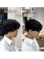 アッシュ 桜木町店(Ash)&nbsp;横浜”曲がる縮毛矯正メンズ縮毛矯正リバースセンターパート