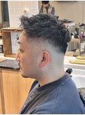 ツイストスパイラルパーマ×フェードカット◎スパイキーショート