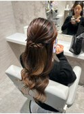 ハーフアップ/お呼ばれヘア/キレイめヘア