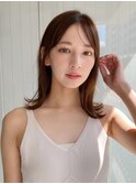 前髪 外ハネボブ ダークアッシュ 大人ガーリー "