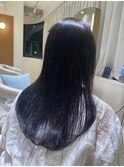 酸性ストレートダークアッシュブルーカラー本厚木20代~50代