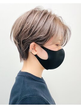 エンノア 池袋(ENNOA) 【加々美】レイヤーショートボブ/ミルクティーベージュ/髪質改善
