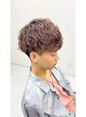 10代20代ナチュラルメンズパーマツイスパアッシュベージュ