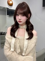 プリアバイポプルス 渋谷(pria by popls)&nbsp;ミディアムレイヤーハッシュカット顔周りレイヤーカット韓国ヘア