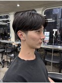 メンズセンターパートニュアンスパーマフェザーパーマ