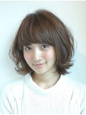 外ハネカールが可愛いボブ　【中山】