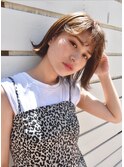 クシャっとバングでシンプルボブ