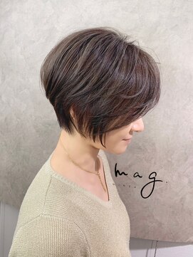 アヴァロン(AVALON) 【mag ginza】横顔美人な大人くびれショート×ハイライト