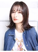 大人可愛い小顔美髪艶髪セクシーミディ外ハネボブA1