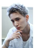 ホワイトブリーチ　ショート　韓国　メンズ