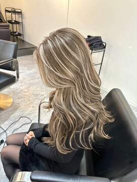 ブレンド 渋谷(BLend) 前髪アンブレラカラーこなれミディイメチェンウェーブパーマ