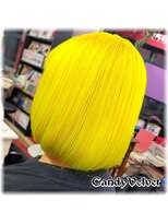美容室キャンディー ベルベット(Candy Velvet) 鮮やかレモンイエローボブ