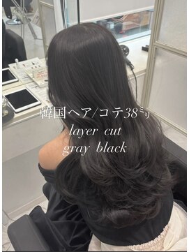 マーシュ 梅田(marshu) 吉岡Style/韓国ヘア/ヨシンモリ/grayblack/layercut