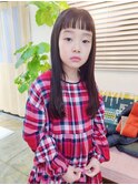 キッズカット/オン眉ぱっつん前髪カット/キッズヘア/子連れ歓迎