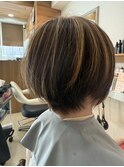 アクセント/ハイライト/ショート/ボブ