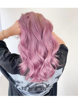 ジェム(GEM) チェリーレッド/ホワイトブロンド/細みハイライト/姫カット★59