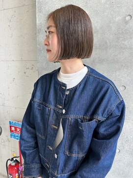 ミュー(miμ) 切りっぱなしボブ・ブリーチなしダブルカラー