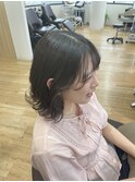 切りっぱなしボブでゆるふわ巻き！