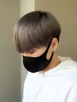 マッシュナチュラルカラーマッシュメンズヘアカラーツーブロック
