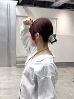 ソア(soa)&nbsp;チェリーレッド/暖色カラー/顔周りカット/枚方美容室/大阪美容室